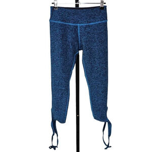 Beyond Yoga Womens Ankle Tie Crop Space Dye Leggings  Blue Size Medium